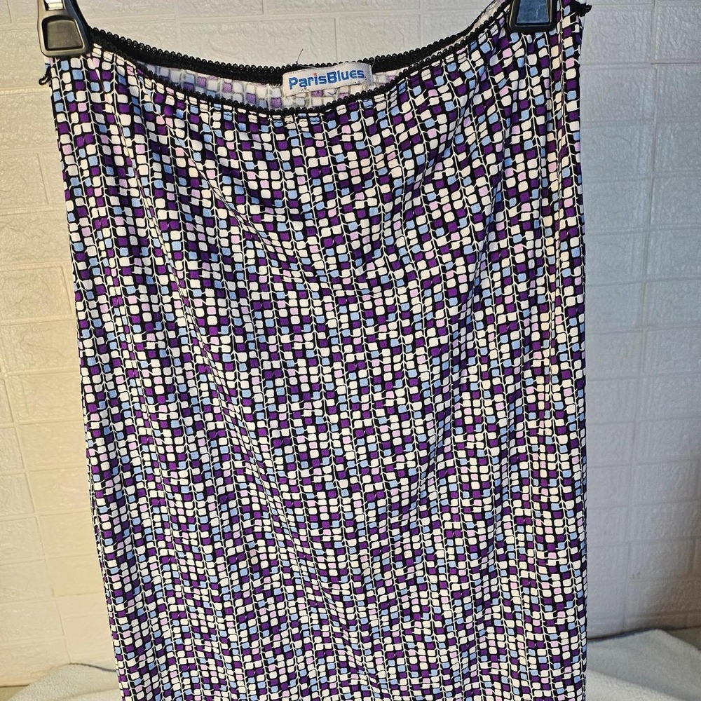 Y2K Paris Blues Midi Skirt/ S/M